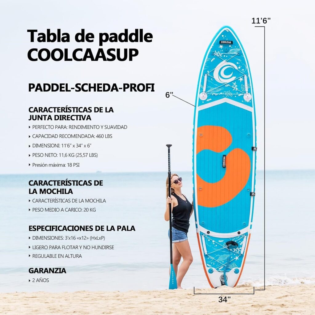 coolcaa 354 tabla paddle surf de uso mixto